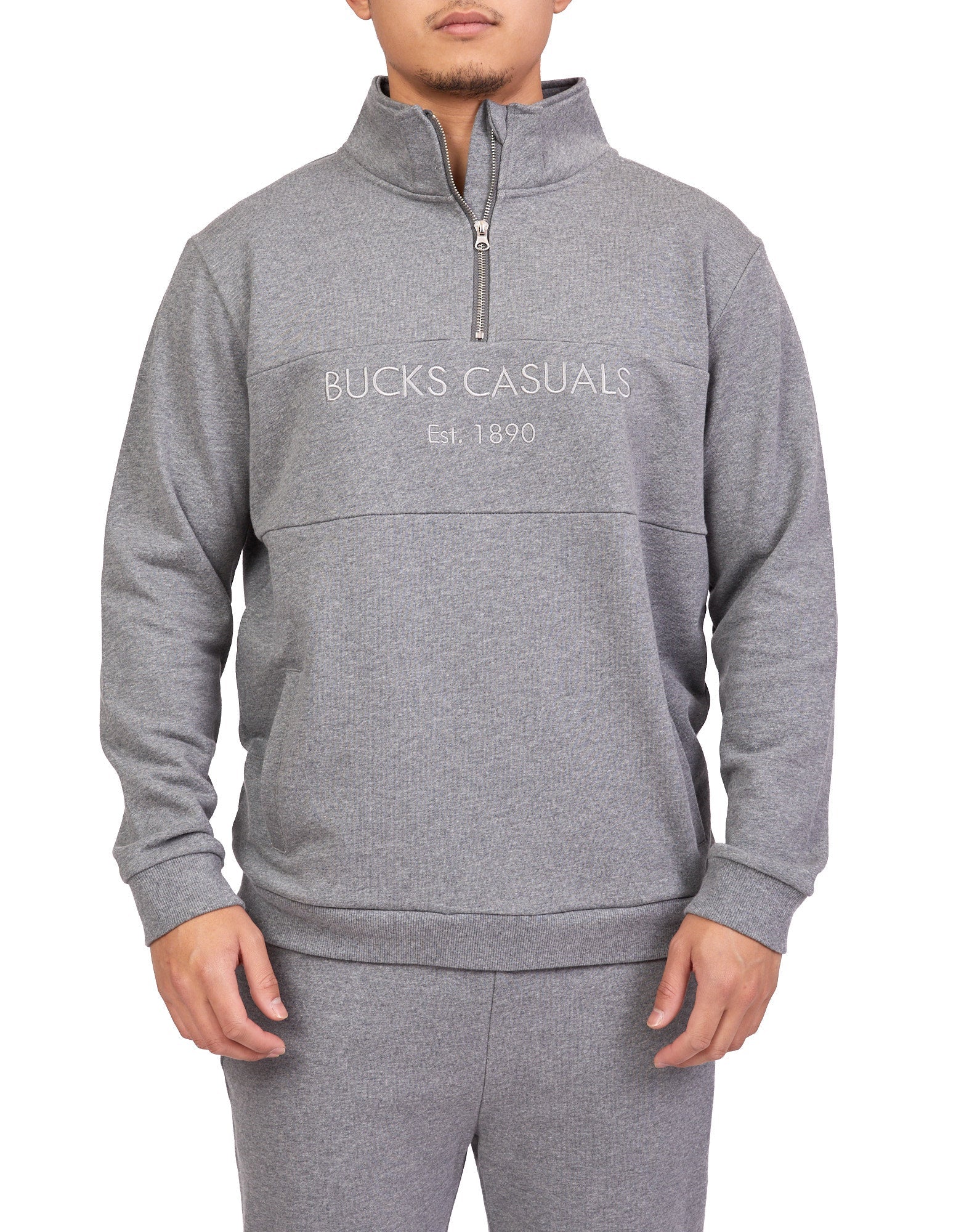 Bucks Casual Todd Half Zip Sweater for Boys | Soft Cotton Pullover with Kangaroo Pocket | Perfect for School, Playdates & Outdoor Activities