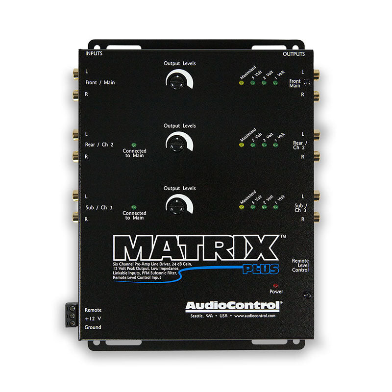 AudioControl Matrix Plus B 6-Channel Line Driver with Adjustable Level Control | Premium Car Audio System Enhancer for Clearer Sound & Better Performance