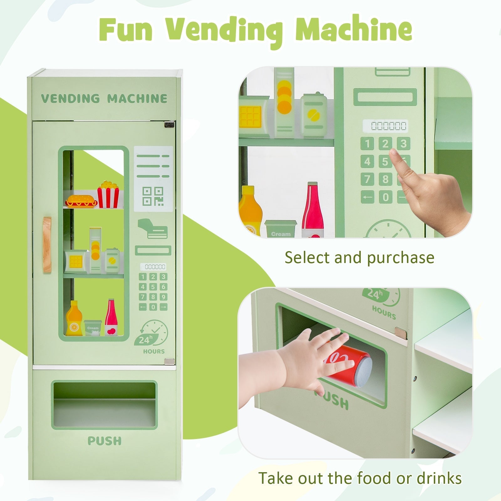 Wooden Supermarket Play Set for Kids with Checkout Counter - Pretend Play Grocery Store Toy for Toddlers & Preschoolers - Perfect for Role Play, Learning & Imaginative Play at Home or Classroom