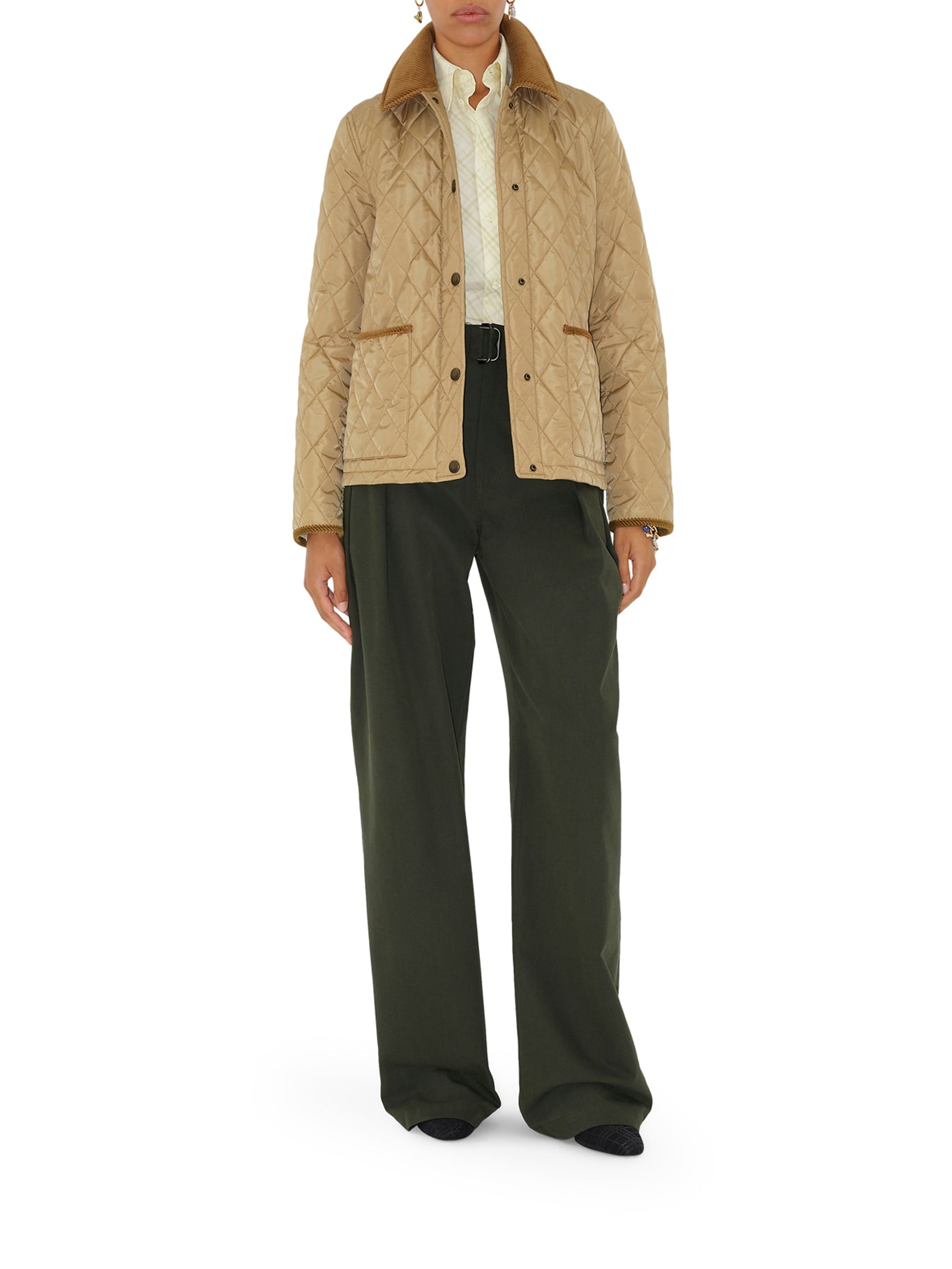 Nylon Quilted Jacket for Women - Lightweight Water-Resistant Windbreaker for Outdoor Hiking & Travel