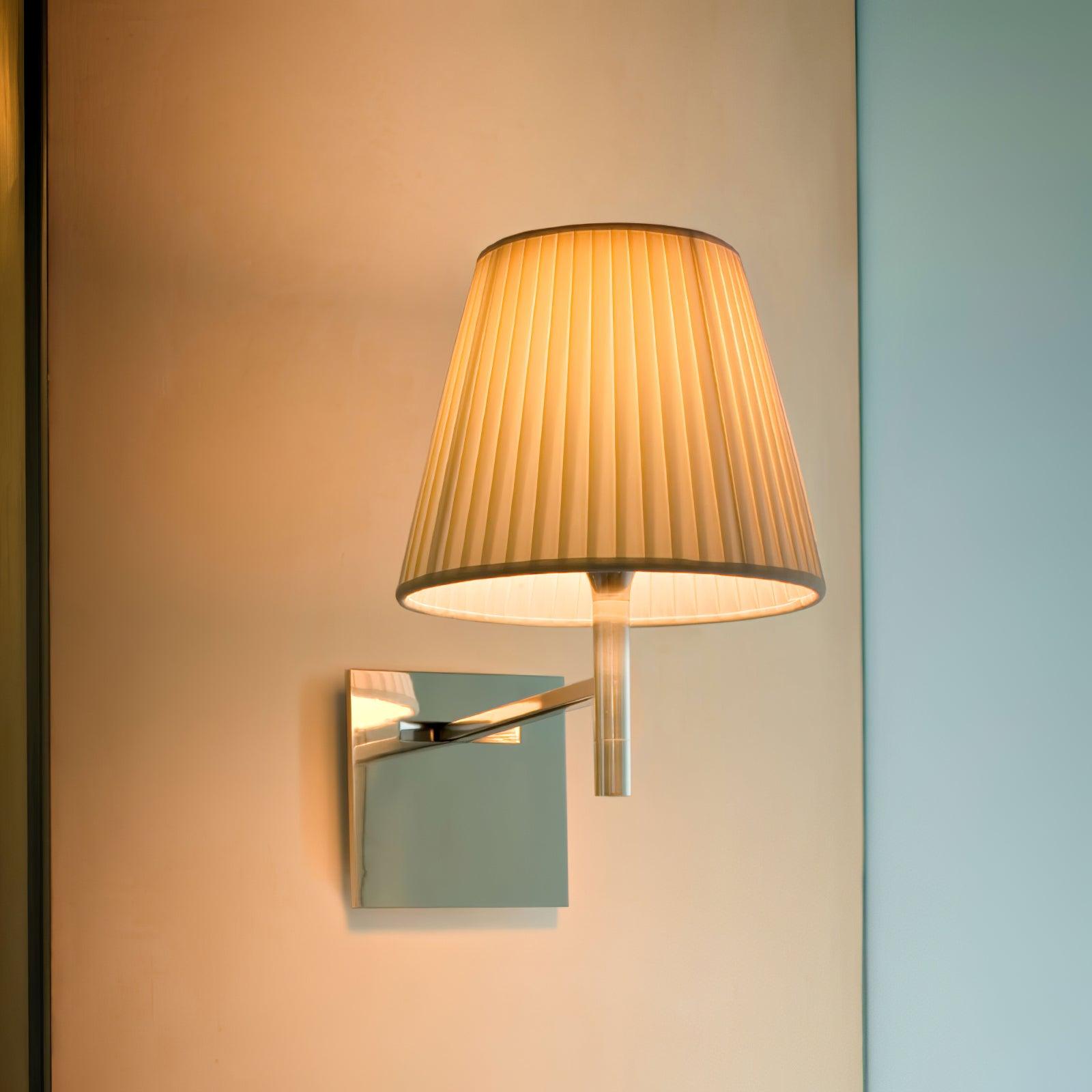 Chrome Prism Wall Lamp - Modern Geometric LED Sconce for Bedroom, Living Room & Hallway Decor - Energy Efficient Ambient Lighting for Home & Office