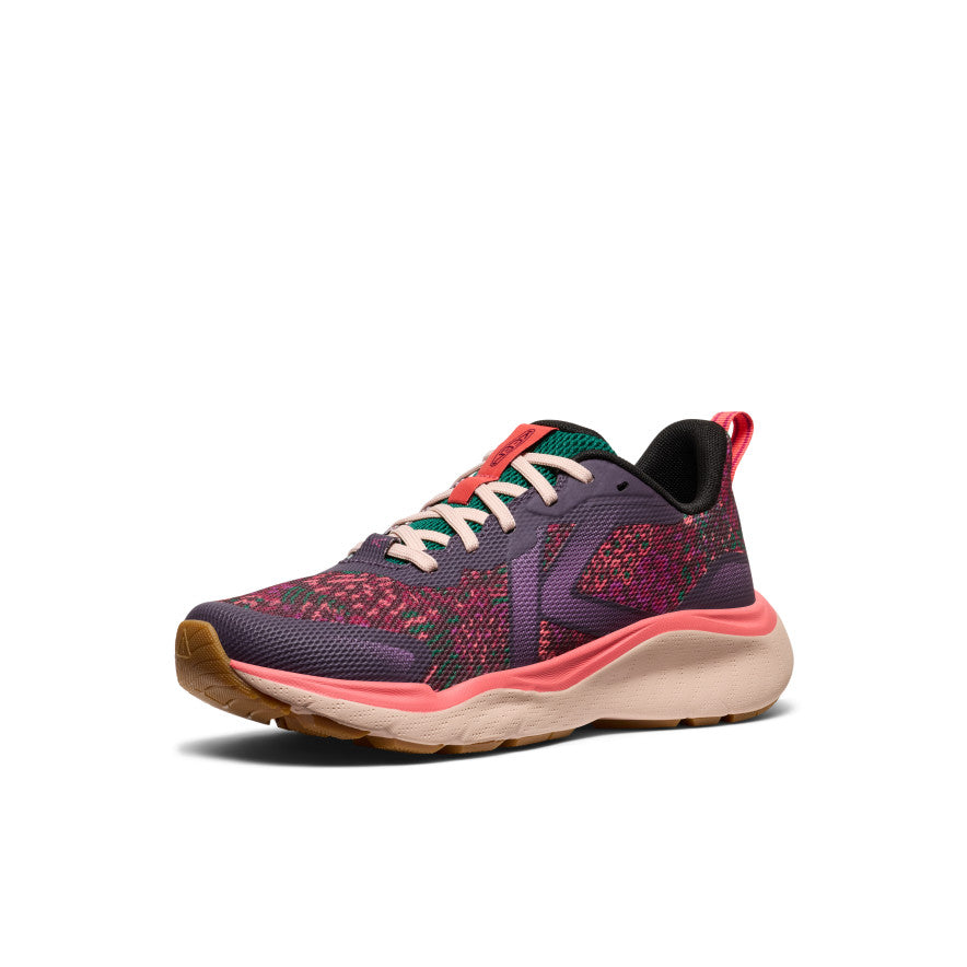 Women's Leiki Speed Hiking Shoes - Lightweight Trail Running Shoes for Women, Non-Slip Outdoor Walking Shoes with Floral Design (Plum Perfect) - Perfect for Hiking, Jogging & Travel Adventures