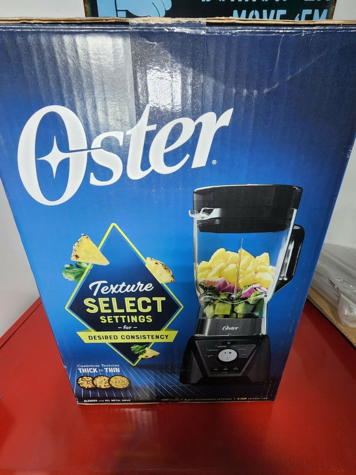 Oster Blender Texture-Select 9 Speed 64oz 1200W Countertop Blender - Black - Perfect for Smoothies, Soups & Frozen Drinks