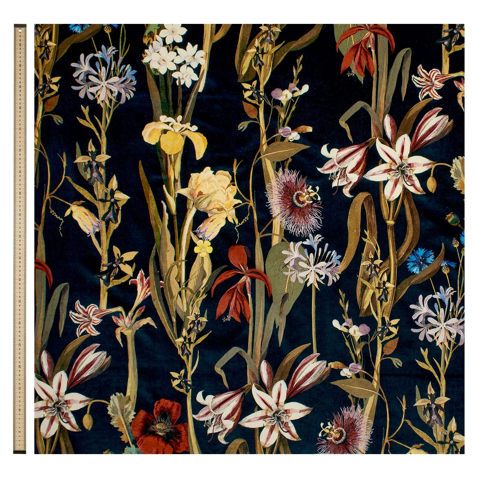 FLORA DELANICA Blackout Velvet Curtains for Bedroom - Thermal Insulated Noise Reducing Drapes - Midnight Blue Luxury Window Treatments for Home Decor & Privacy