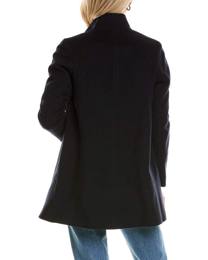 FLEURETTE Women's Wool Car Coat - Warm Winter Trench Coat with Belt, Classic Elegant Outerwear for Driving, Travel & Office Wear