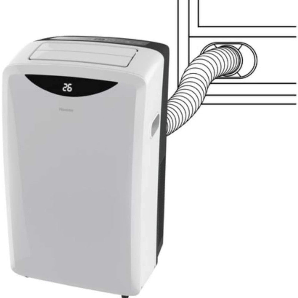Hisense 10,000/13,500 BTU Portable Air Conditioner - Energy Efficient Cooling for Rooms up to 550 Sq Ft - Factory Certified with Home Essentials Warranty - Perfect for Bedrooms, Living Rooms & Home Offices
