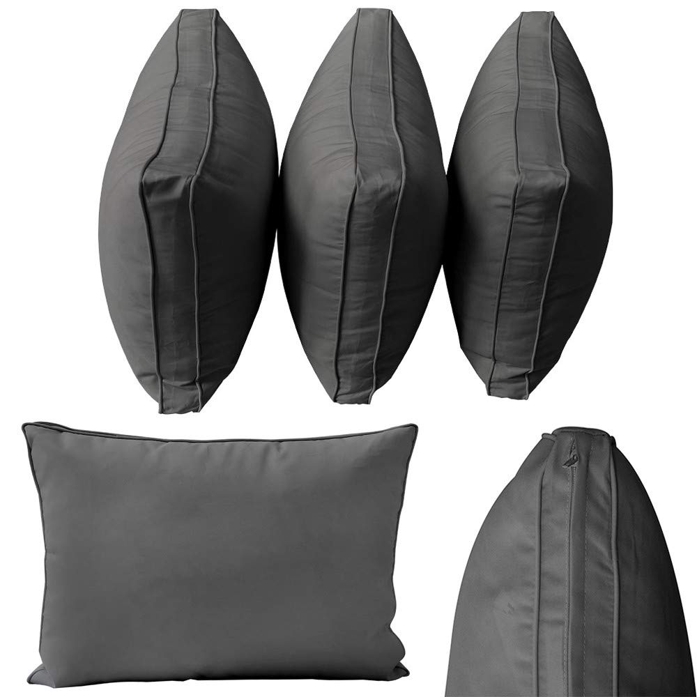 Prolinemax Outdoor Style 3 Twin-XL Piped Trim Daybed Mattress Cover with Bolster Pillow Fitted Sheet - Waterproof & Durable for Patio, Sunroom, and Guest Room Use