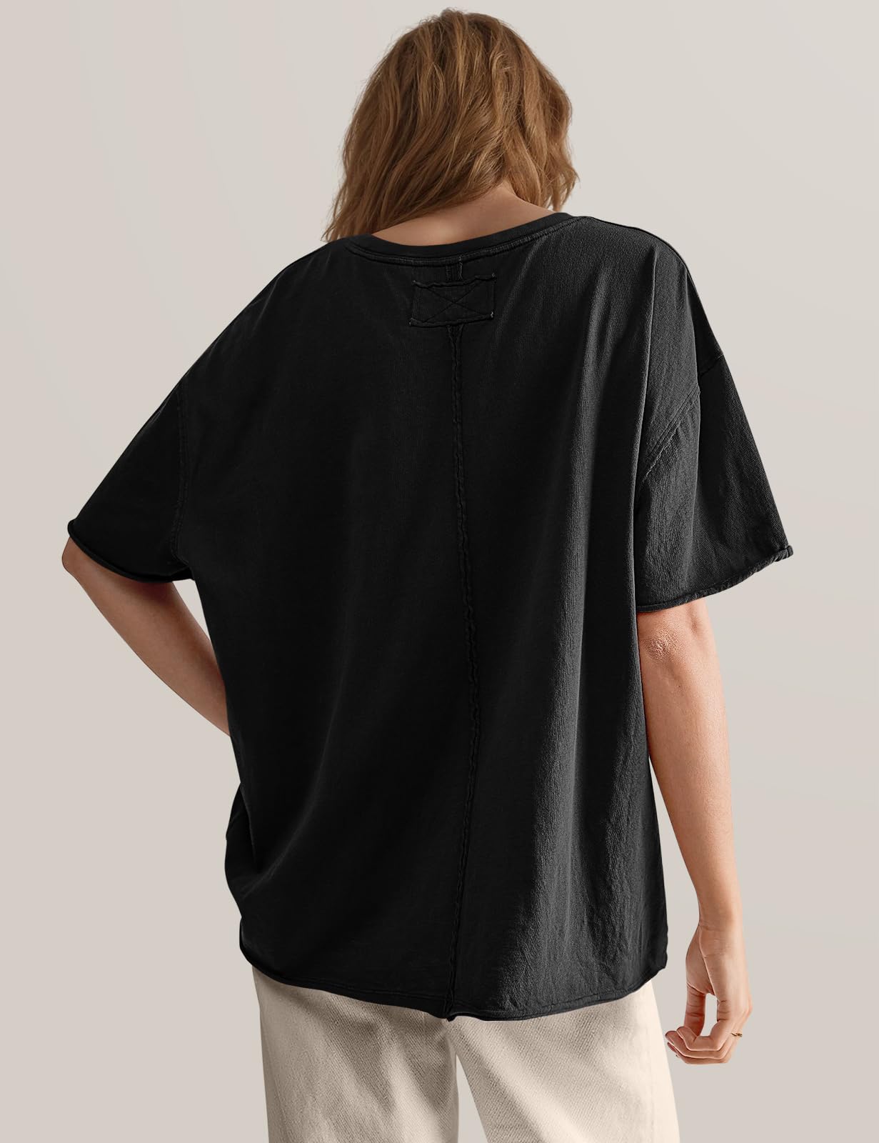 TARSE Women's Oversized T-Shirts 2024 - Soft Cotton Loose Fit Summer Tunic Tops with Short Sleeves | Casual Wear, Beach Outfits & Lounge Comfort