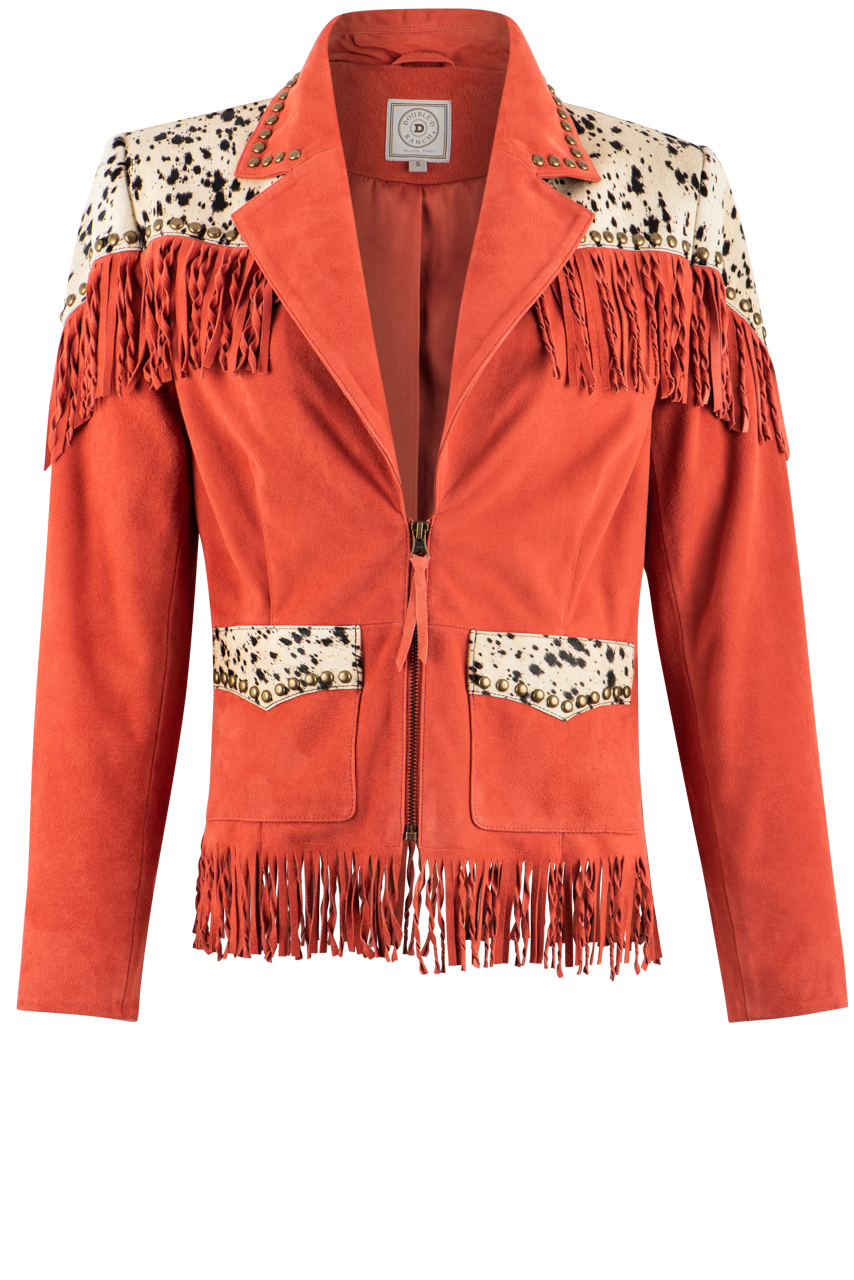 Double D Ranch Chrome Jacket for Men & Women - Stylish Western Biker Jacket with Premium Leather & Chrome Details | Perfect for Motorcycle Riding, Rodeo Events & Casual Outfits