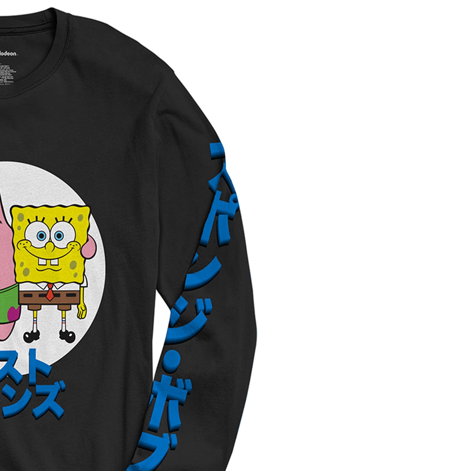 Spongebob Squarepants Men's Graphic T-Shirt - Long Sleeve Cartoon Tee with Spongebob, Patrick & Krusty Krab Designs | Perfect for Casual Wear, Cosplay & Anime Fan Gifts