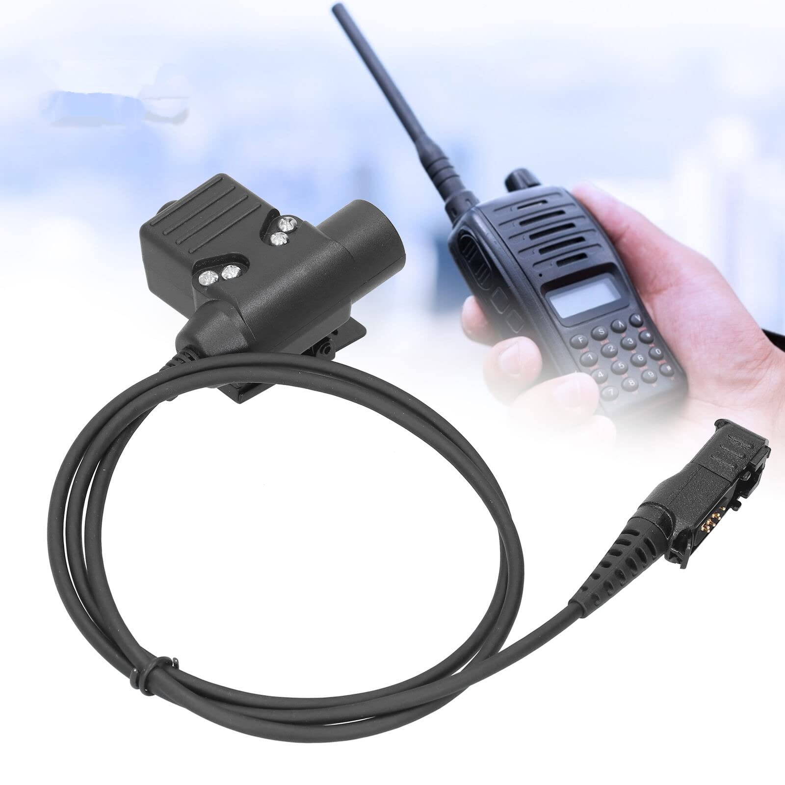 MOOKEENONE Tactical Radio Headset U94 PTT Headset Adapter Cable for Motorola P6600 6620 - Military Communication, Outdoor Adventure & Emergency Preparedness Gear