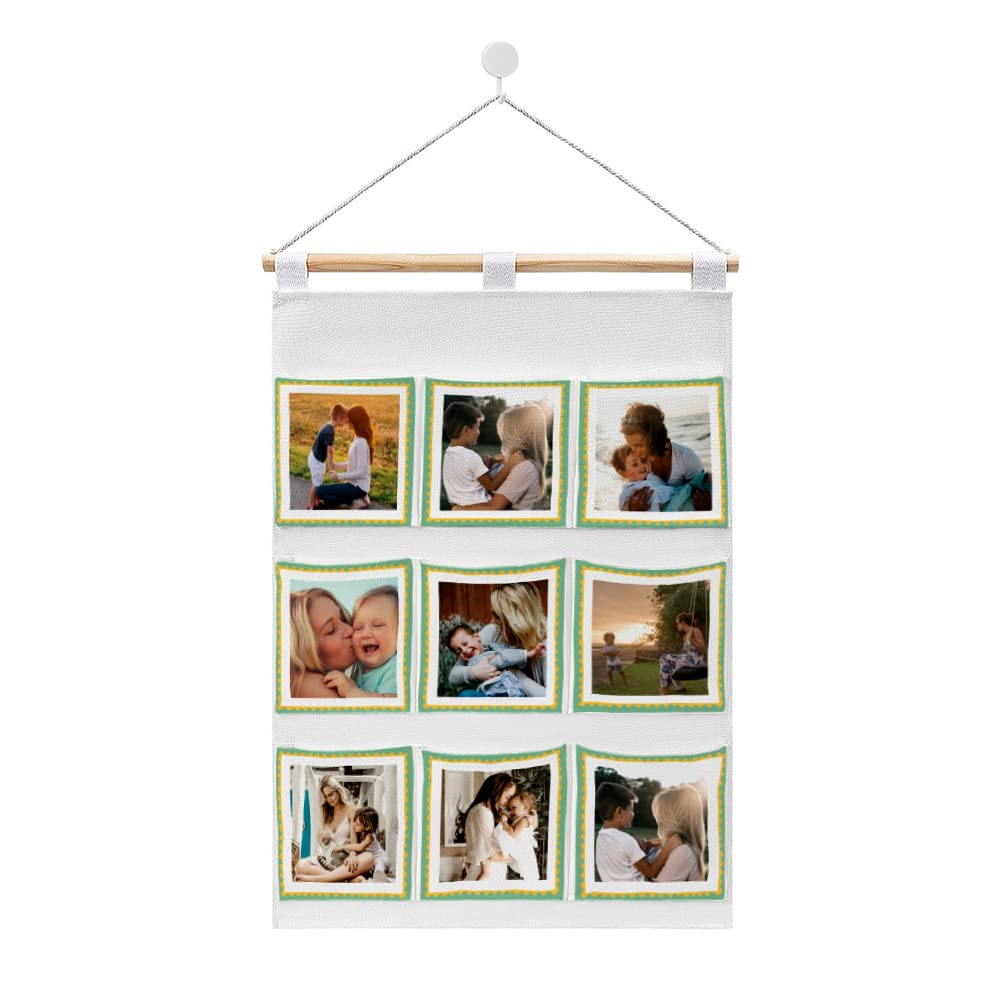 VEELU Custom Wall Hanging Organizer Bag - Personalized Photo Over the Door Storage for Bedroom & Home Decor | Perfect for Small Space Organization & Gift Giving