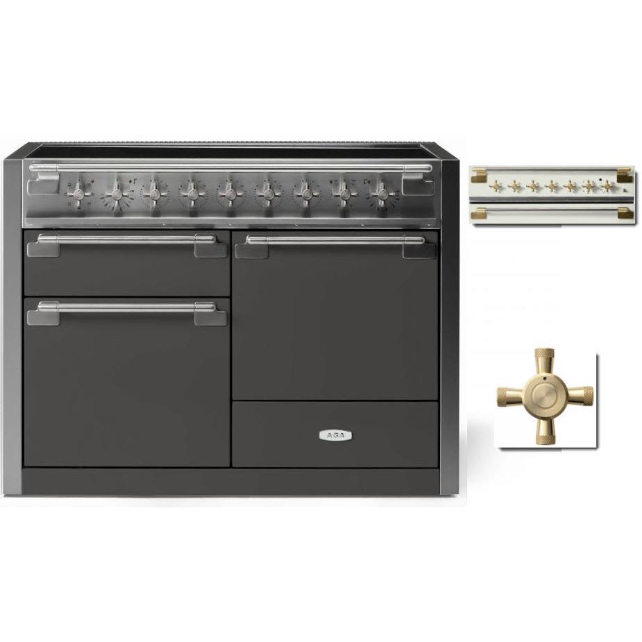 AGA 48 Inch Elise Induction Range with True European Convection - AEL481INABSLT | Professional Gas Stove for Home Kitchen | Perfect for Baking, Roasting & Gourmet Cooking