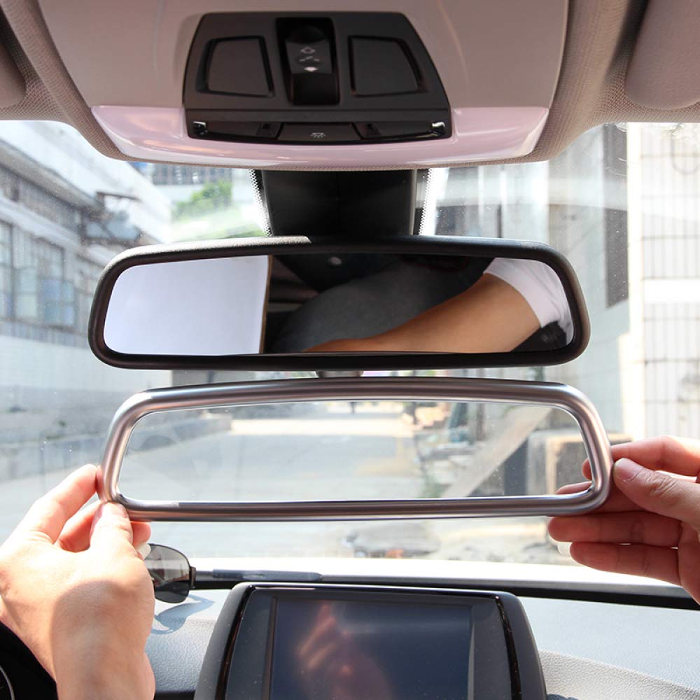 ABS Chrome Interior Rearview Mirror Cover Trim for Land Rover Discovery 4/Range Rover Sport/Evoque - Premium Car Accessories for Enhanced Style & Protection (Perfect for Off-Roading, Daily Commutes & Luxury Upgrades)