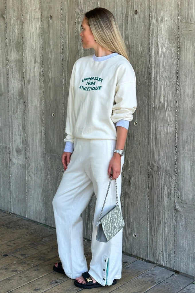 Stylish Athletique Coconut Upper East Sweatshirt - Women's Casual Pullover Hoodie for Streetwear & Loungewear