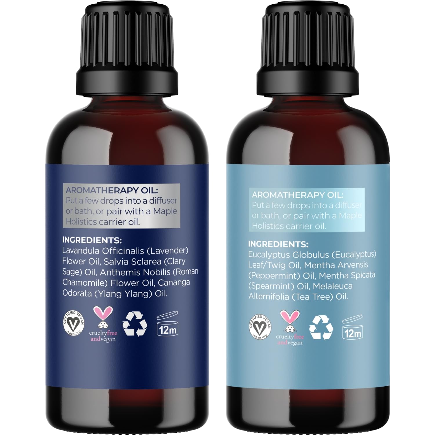 Best Aromatherapy Essential Oil Blends for Diffusers - 100% Pure Dream & Breathe Essential Oil Set (1 Fl Oz Each) - Relaxation, Stress Relief & Better Sleep - Perfect for Home, Office & Spa Use