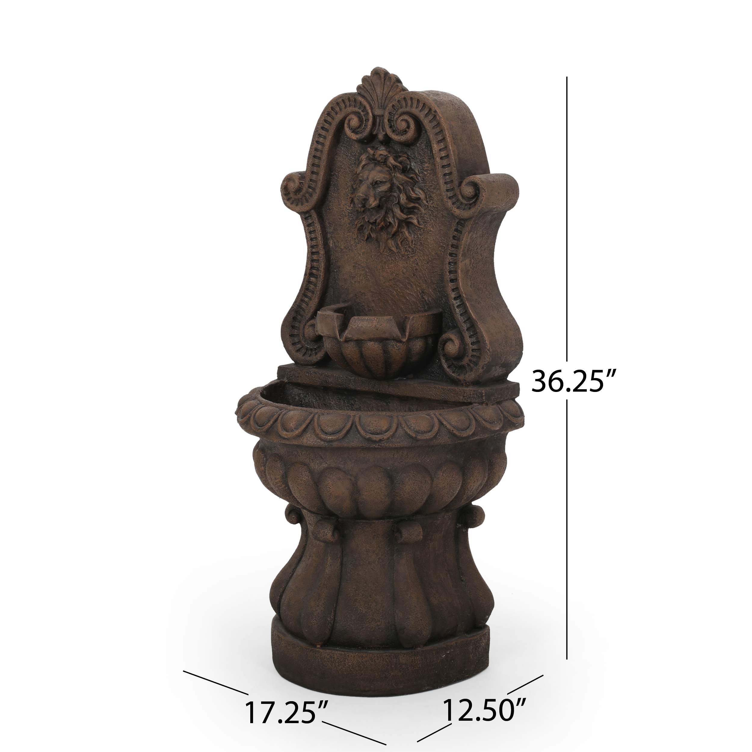 Christopher Knight Home Olivia Antique Light Brown Outdoor Water Fountain - Perfect for Garden, Patio, and Backyard Decor