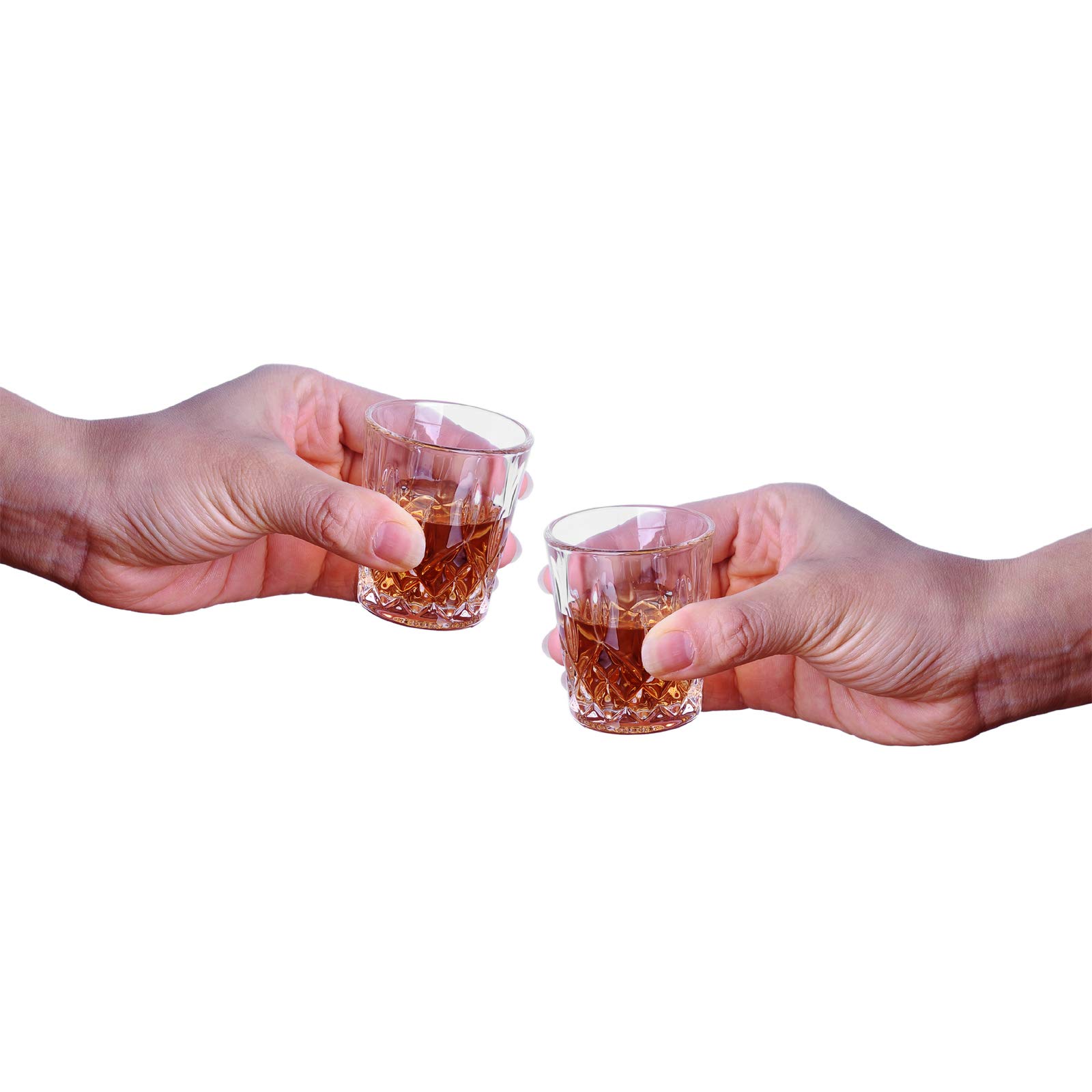 1.75oz Mini Shot Glass Set of 6 - Clear Small Tasting Glasses for Whiskey, Tequila, Sherry & Cordials - Perfect for Home Bars, Parties & Cocktail Tasting Events