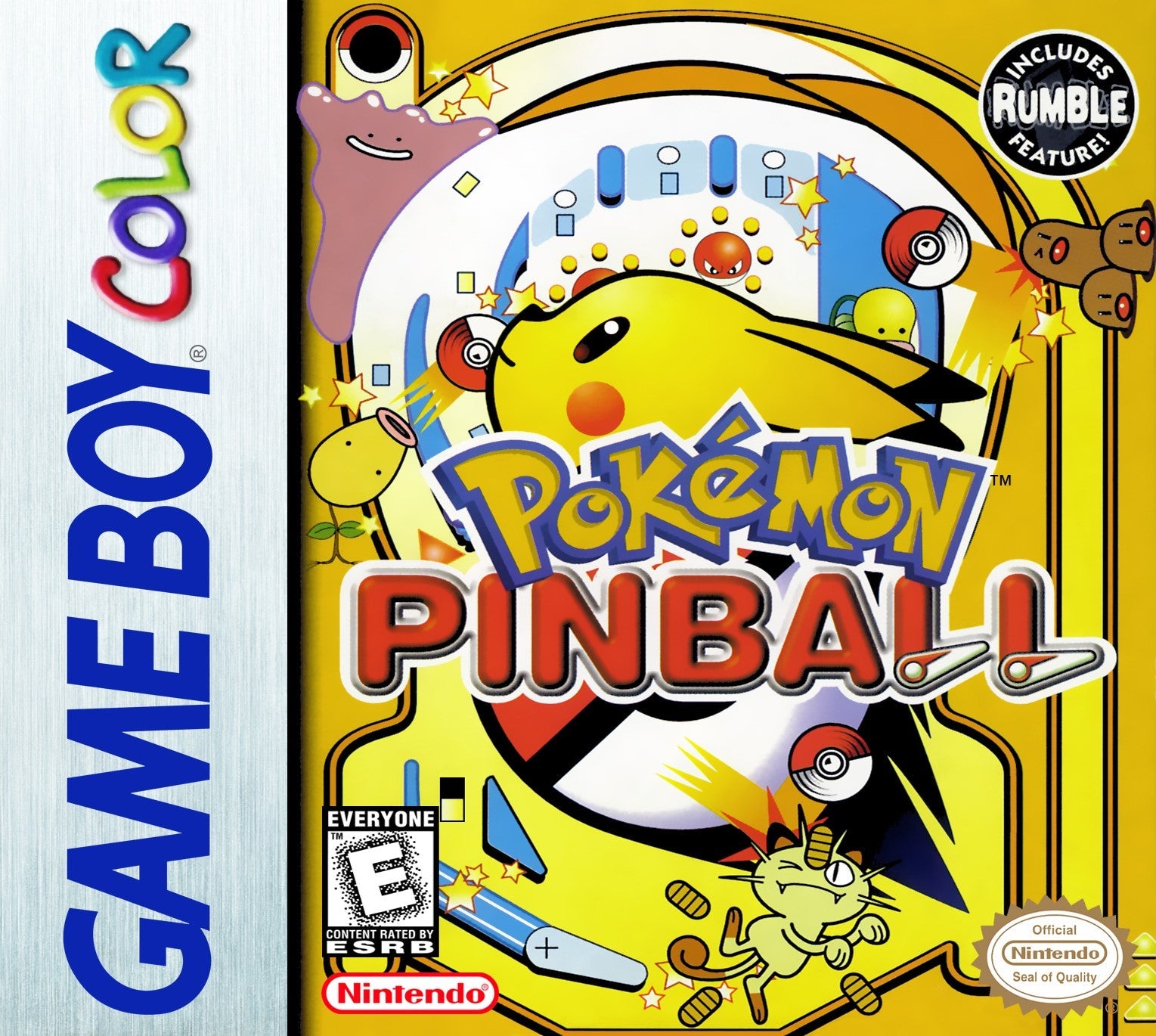 Vintage Pokemon Pinball Game for Game Boy Color - Retro Handheld Video Game Console - Perfect for Collectors & Gamers