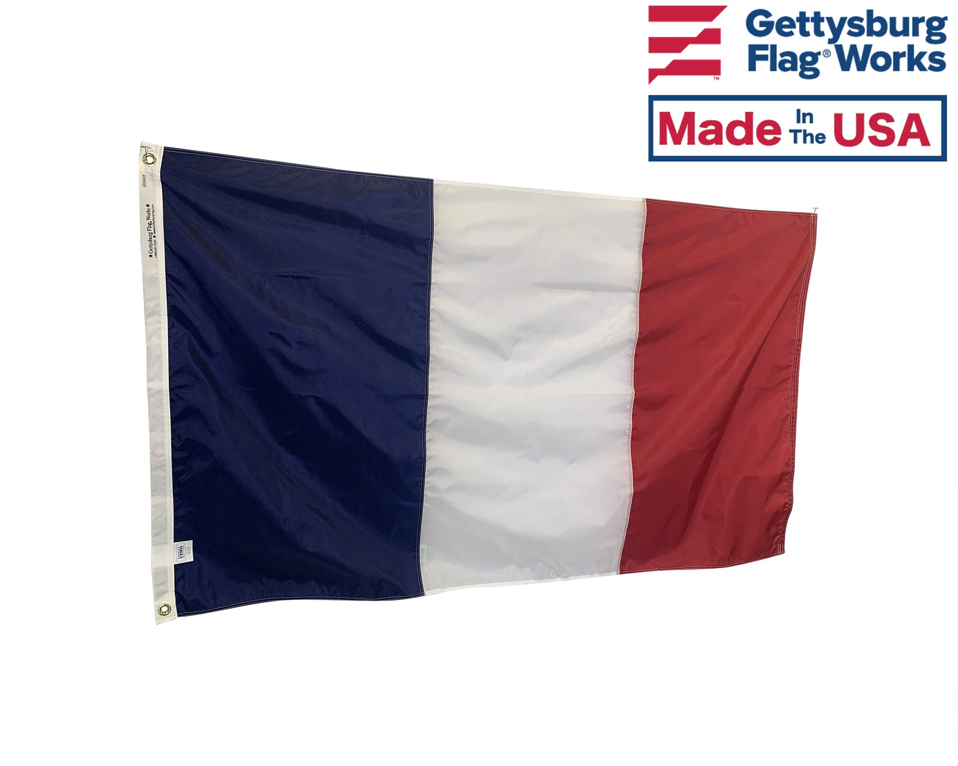 4x6' France Flag - Heavy Duty All-Weather Nylon with Reinforced Stitching - Made in USA - Perfect for Outdoor Decor, Sporting Events & Patriotic Displays