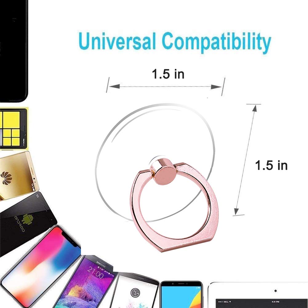 Transparent Phone Ring Holder Stand - Finger Grip Loop for Cell Phones - Perfect for Hands-Free Viewing, Selfies & Secure Grip (for iPhone, Samsung & All Smartphones)