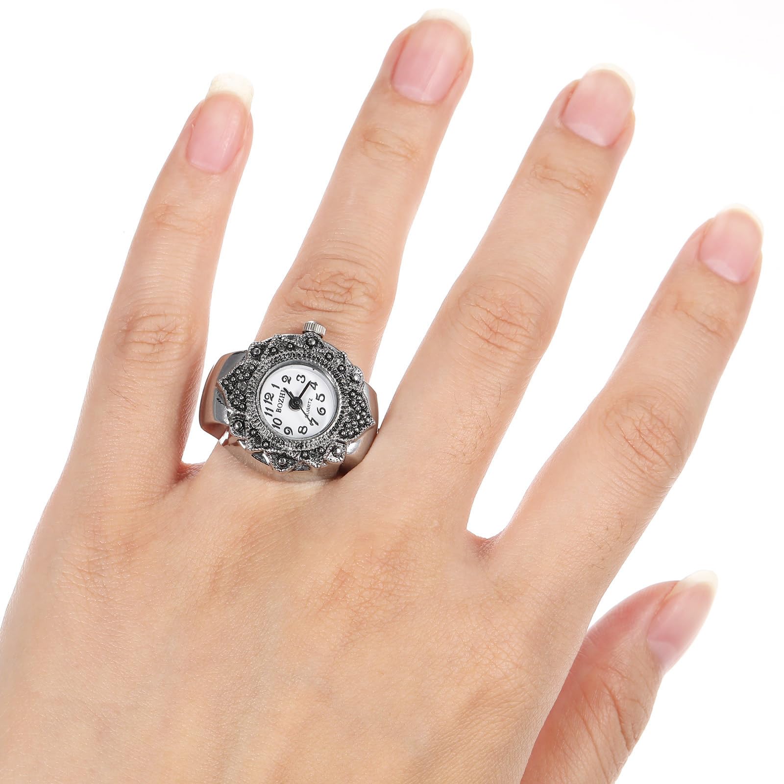 Balacoo Stylish Quartz Finger Ring Watch for Women & Men - Elegant Fashion Accessory for Parties, Dates, and Daily Wear
