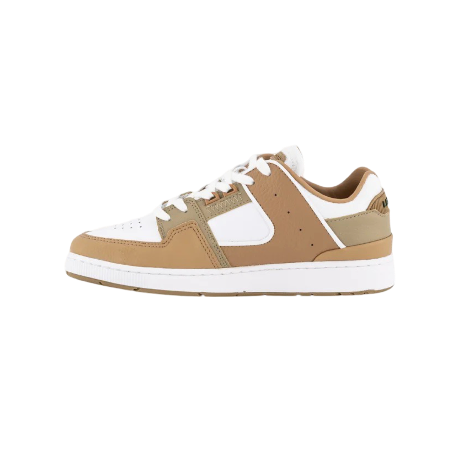 Lacoste Women's Court Cage 2 223 White Brown Sneakers - Casual Tennis Shoes for Women | Perfect for Work, Gym & Everyday Wear