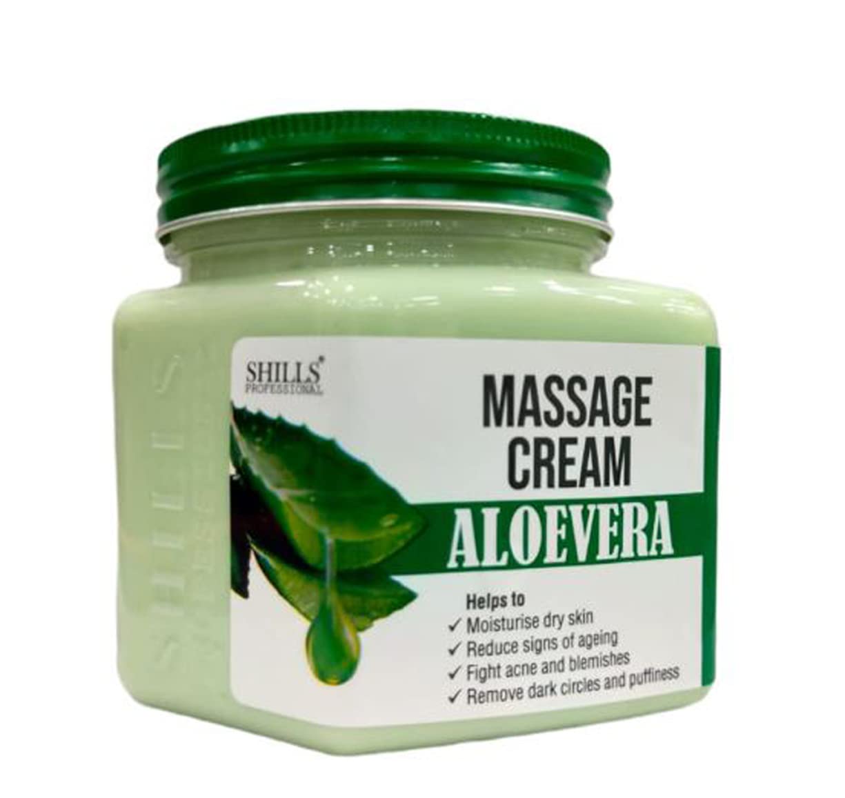 Shills Professional Aloe Vera Massage Cream - Soothing & Hydrating Skin Care for Relaxation, Pain Relief & Muscle Recovery - Perfect for Spa, Home Massage & Post-Workout Recovery