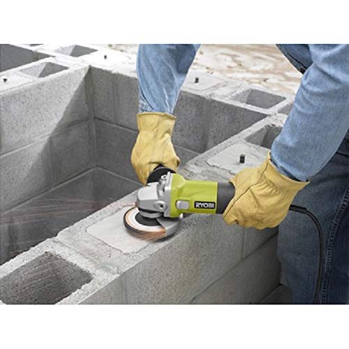 Ryobi ZRAG403G 5.5 Amp 4-1/2 Inch Angle Grinder - Corded Power Tool with 10,000 RPM (Renewed/Refurbished) - Perfect for Metal Cutting, Grinding & Polishing - DIY & Professional Use