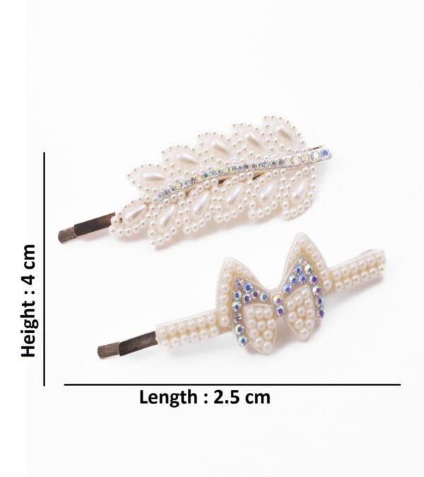 Korean Pearl Hair Clips for Women - Fashion Hair Accessories for Party & Wedding (3 Pack)