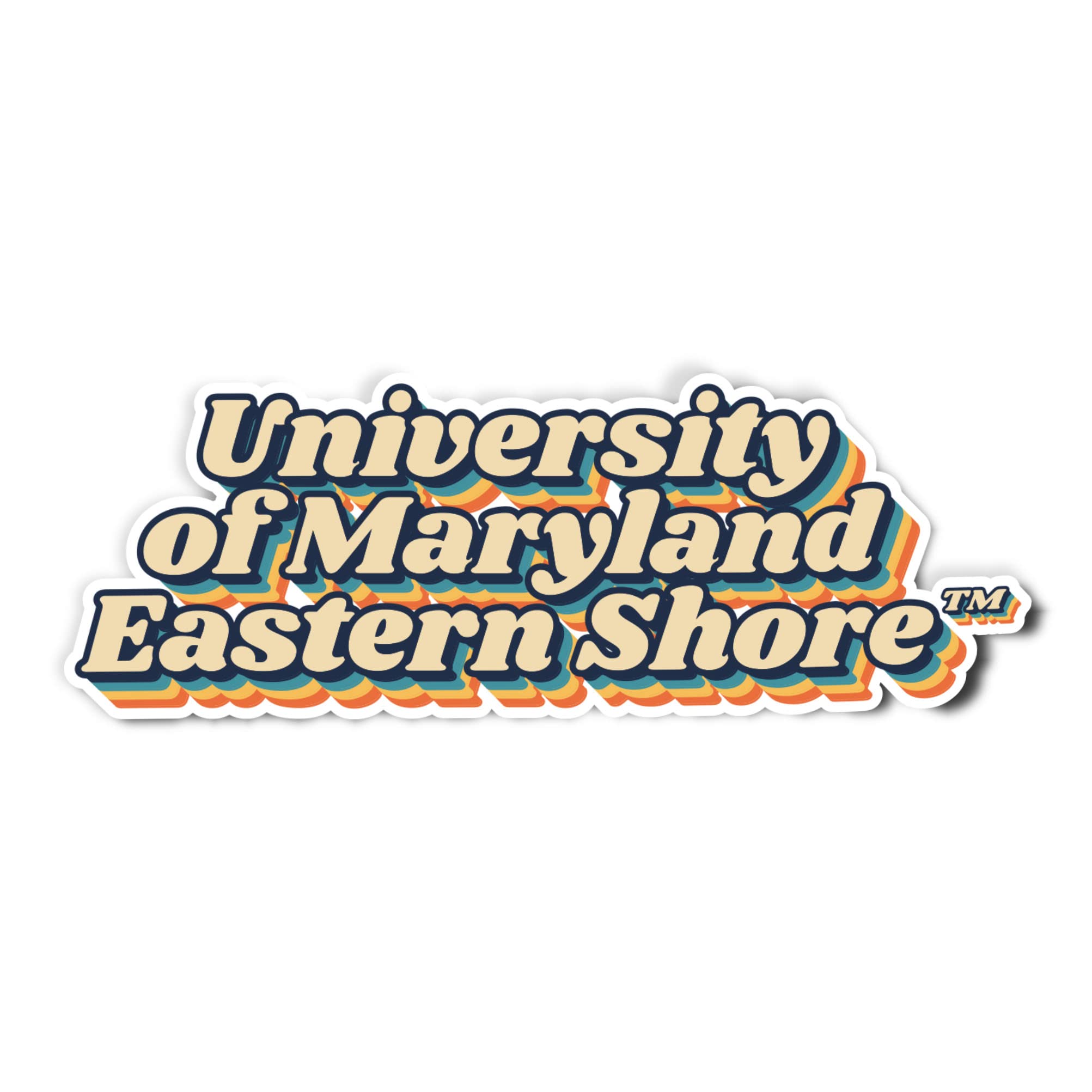 UMES Hawks Vinyl Decal Sticker - Desert Cactus Design for Laptop, Water Bottle, Car & Scrapbook - University of Maryland Eastern Shore 70's Retro Style - Perfect for College Pride, DIY Crafts & Fan Gifts