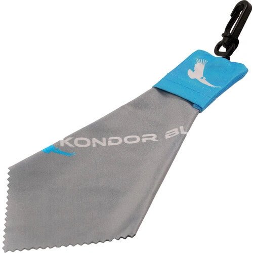 Kondor Bluw Microfiber Lens Cleaning Cloth with Pouch & Clip - Premium Camera, Glasses, and Screen Cleaning Cloth for Photographers, Eyewear Users & Electronics