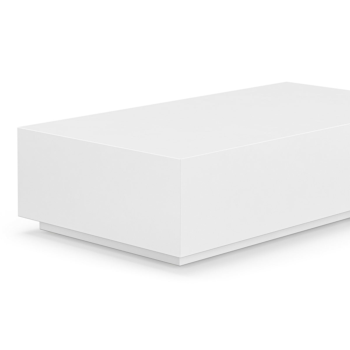 Modern Rectangular Concrete Coffee Table - Minimalist Industrial Style for Living Room, Lounge & Outdoor Patio