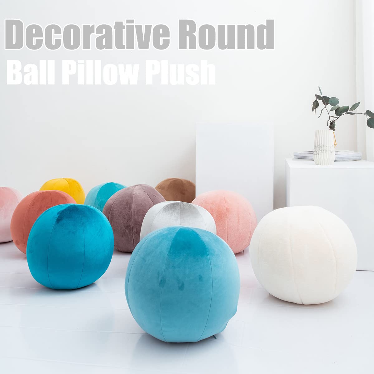 Round Plush Throw Pillow - 11.8
