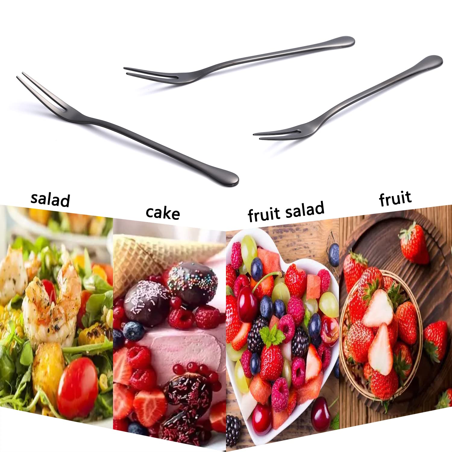 12-Piece Mini Stainless Steel Fruit Forks Set - Perfect for Desserts, Salads, Cheese & Appetizers - Elegant Tasting Flatware for Parties, Picnics & Home Entertaining