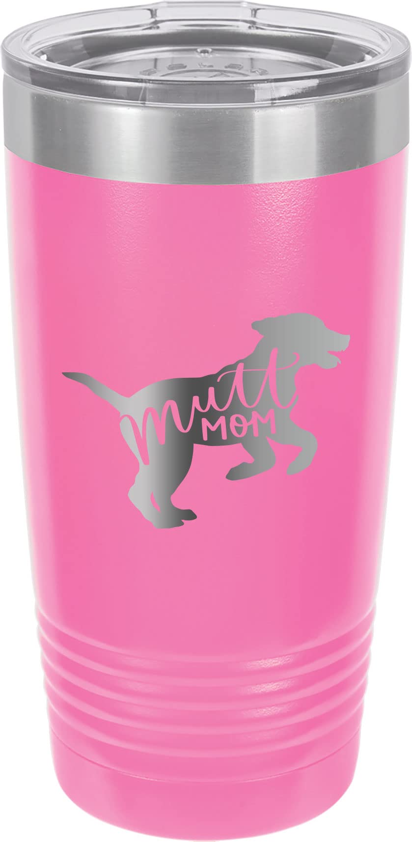 Personalized Mutt Dog Mom Stainless Steel Tumbler - 20oz Double-Wall Vacuum Insulated Travel Mug for Coffee, Tea & Cold Drinks - Perfect Gift for Dog Lovers - Great for Office, Commuting, Hiking & Outdoor Adventures