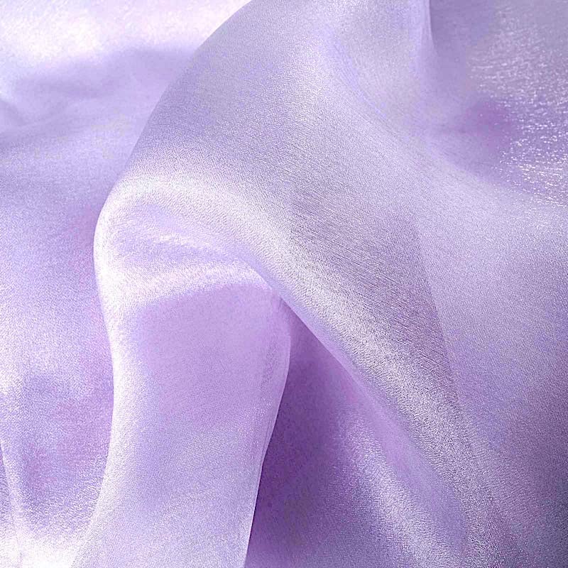 50 Premium Lavender Curly Chiffon Chair Covers with Sashes - Elegant Wedding, Party & Reception Decorations for Ceremonies, Banquets and Special Events