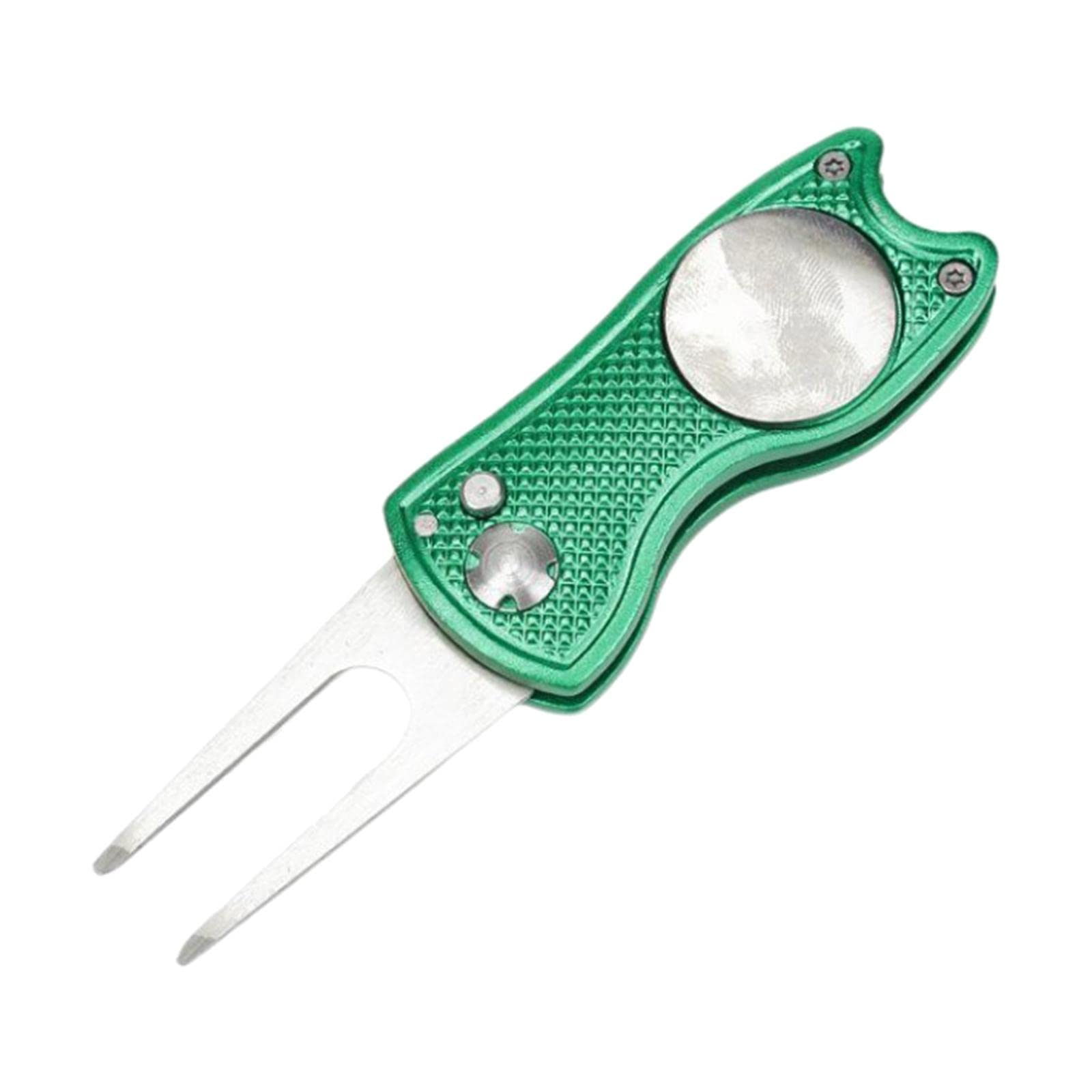 TOOYFUL Golf Divot Repair Tool with Ball Marker - Lightweight & Portable Greens Fixer for Golf Course - Perfect for Fixing Ball Marks on Putting Greens