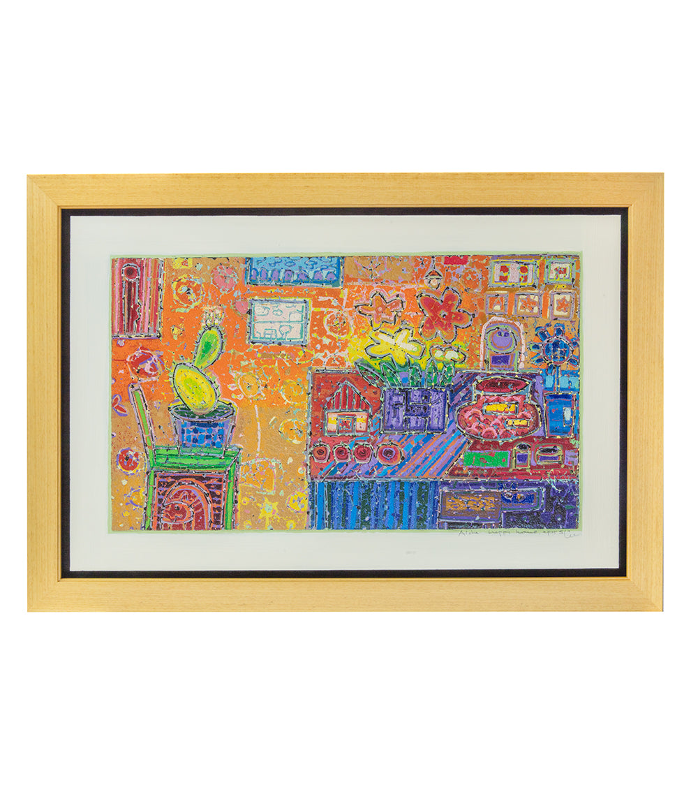 Original Woodblock Painting 'Aloha Happy' by Seung Lee - Hawaiian Art Print for Home Decor & Wall Art | Perfect for Living Room, Bedroom or Office