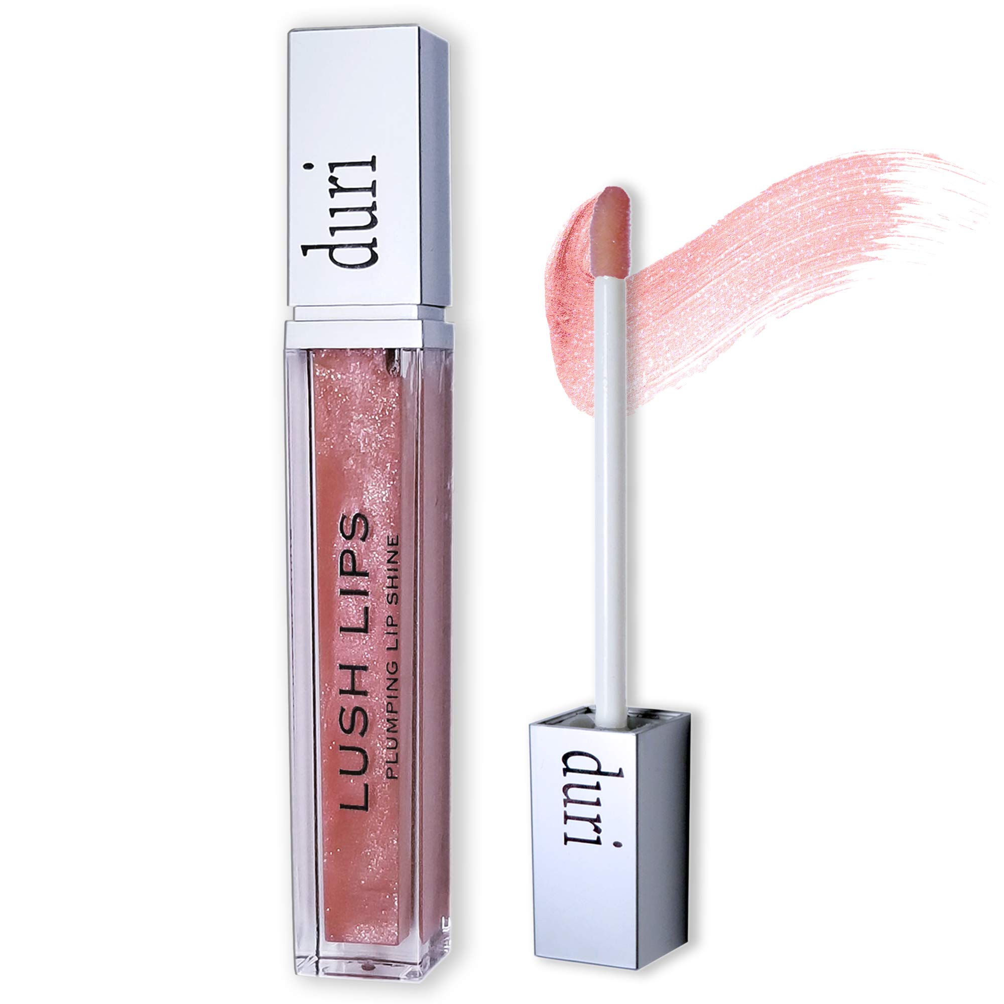 Duri 309 Iced Roses Lip Plumper - Super Glossy Pastel Pink Shimmer Lip Gloss (0.15 fl.oz) for Fuller Lips - Perfect for Date Night, Parties & Everyday Wear