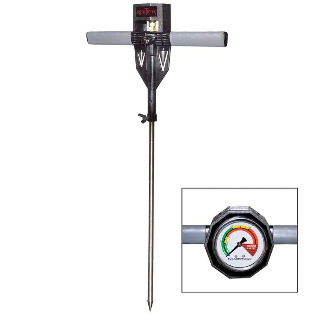 AgraTronix 8180 Soil Compaction Tester - 24 Inch Probe, 300 PSI Gauge, Rubber Grip Handle, Water-Filled Stainless Steel Dial | Agricultural Equipment for Farming, Gardening & Landscaping
