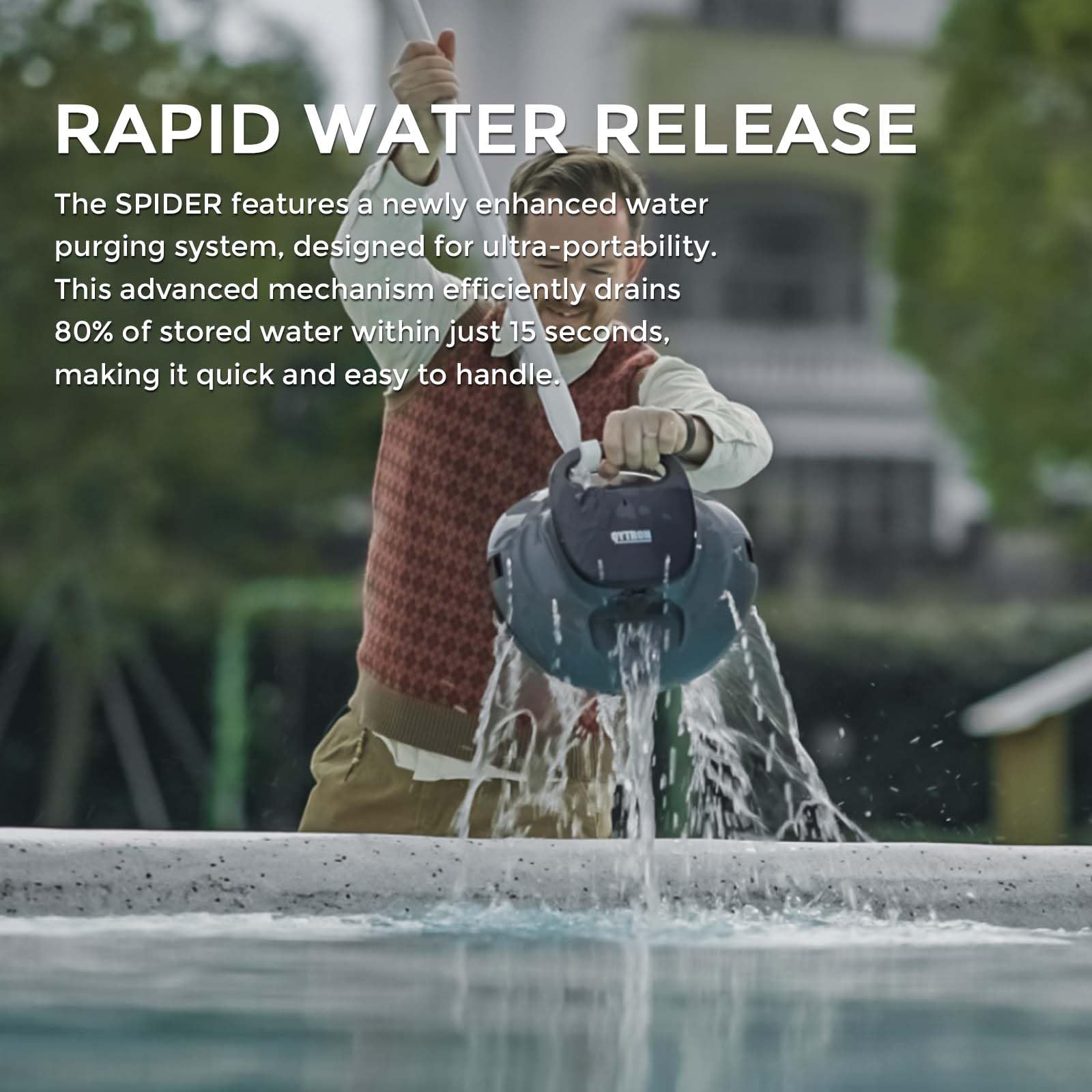 Automatic Pool Cleaner Robot - Cordless, Dual Motor, 90 Min Runtime, Covers 861 Sq Ft for Above Ground Pools | Ideal for Backyard, Inground & Swimming Pool Maintenance