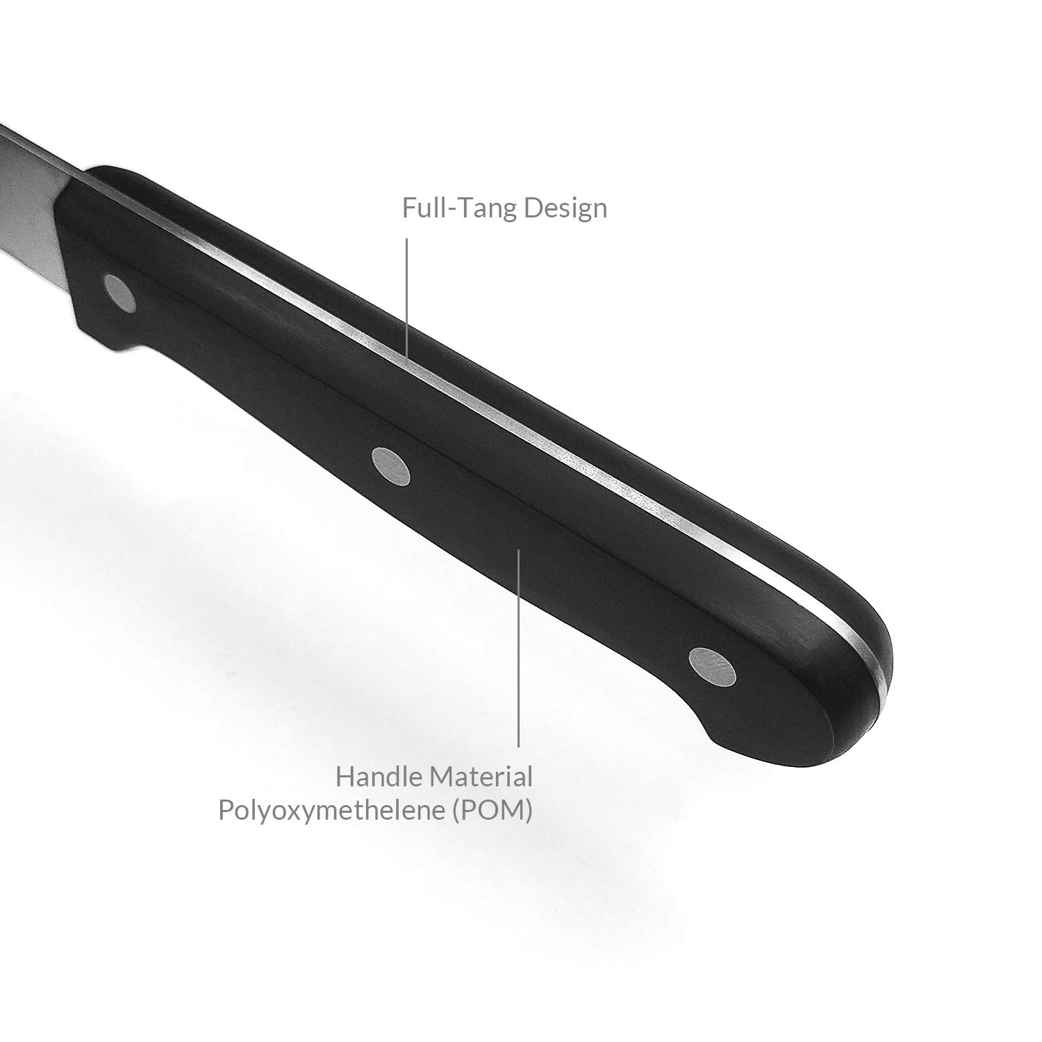 8 Inch Serrated Bread Knife with Wave Edge - Black Blade for Slicing Bread, Cakes, and Pastries - Perfect for Home Kitchens and Bakeries