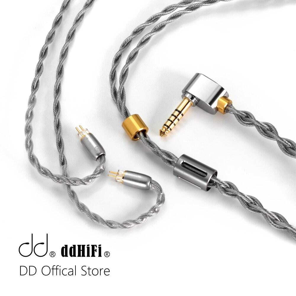 DD ddHiFi BC130A (Air Nyx) Silver Cable - Premium 4.4mm Balanced Audio Upgrade Cable for IEMs/Headphones - Perfect for Audiophiles, Studio Monitoring & Hi-Fi Listening