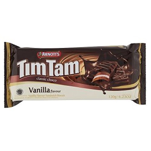 Arnott's Tim Tam Classic Sandwich Biscuit 120g (Chocolate Vanilla, 9 Pack) - Delicious Australian Chocolate Cookies for Snacking, Gifts & Tea Time Treats