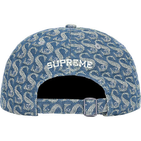 Supreme Monogram Denim 6-Panel Blue Baseball Cap - Stylish Streetwear Accessory for Men & Women | Perfect for Casual Outfits, Hip-Hop Fashion, and Urban Street Style