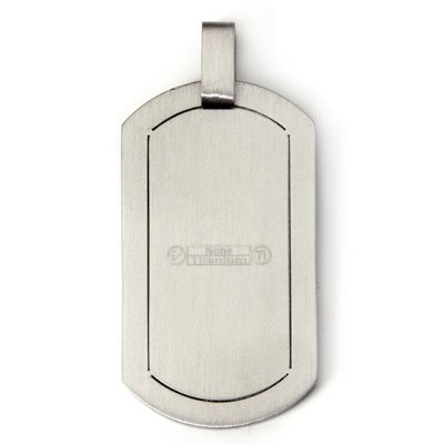 Premium Titanium Hammered Dog Tag Pendant with Bead Chain - Durable & Hypoallergenic Men's Jewelry for Military, Fashion & Everyday Wear