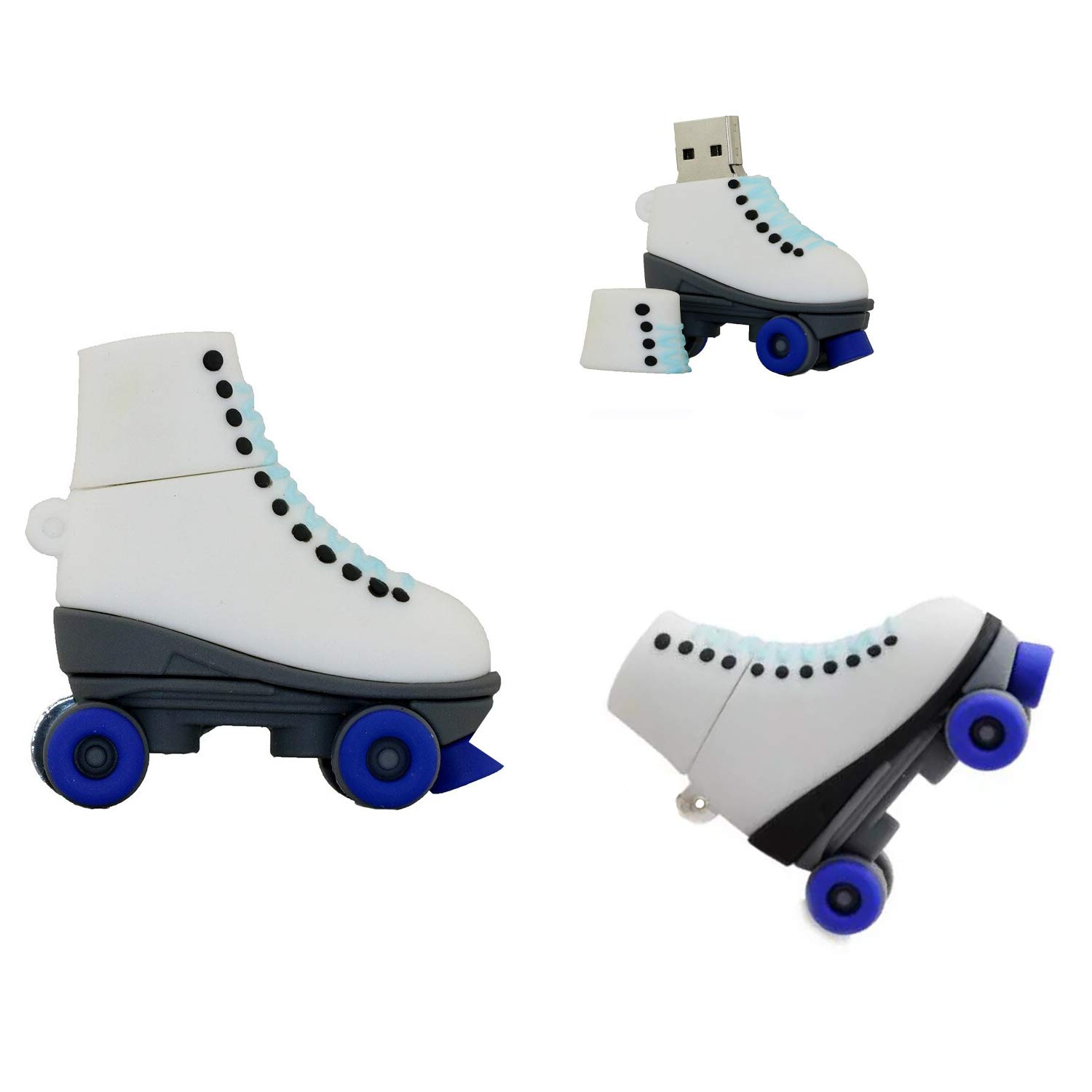 16GB USB Flash Drive with Roller Skates Design - Perfect Gift for Skating Fans - Portable Storage for School, Office & Skate Events