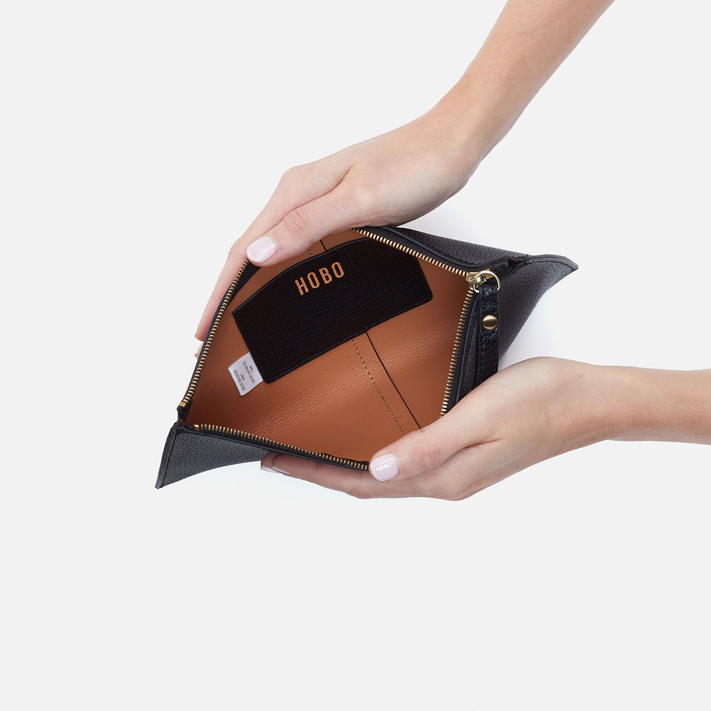 Vida Large Pouch in Micro Pebbled Leather - Black | Premium Leather Clutch for Women | Perfect for Everyday Use, Travel & Special Occasions