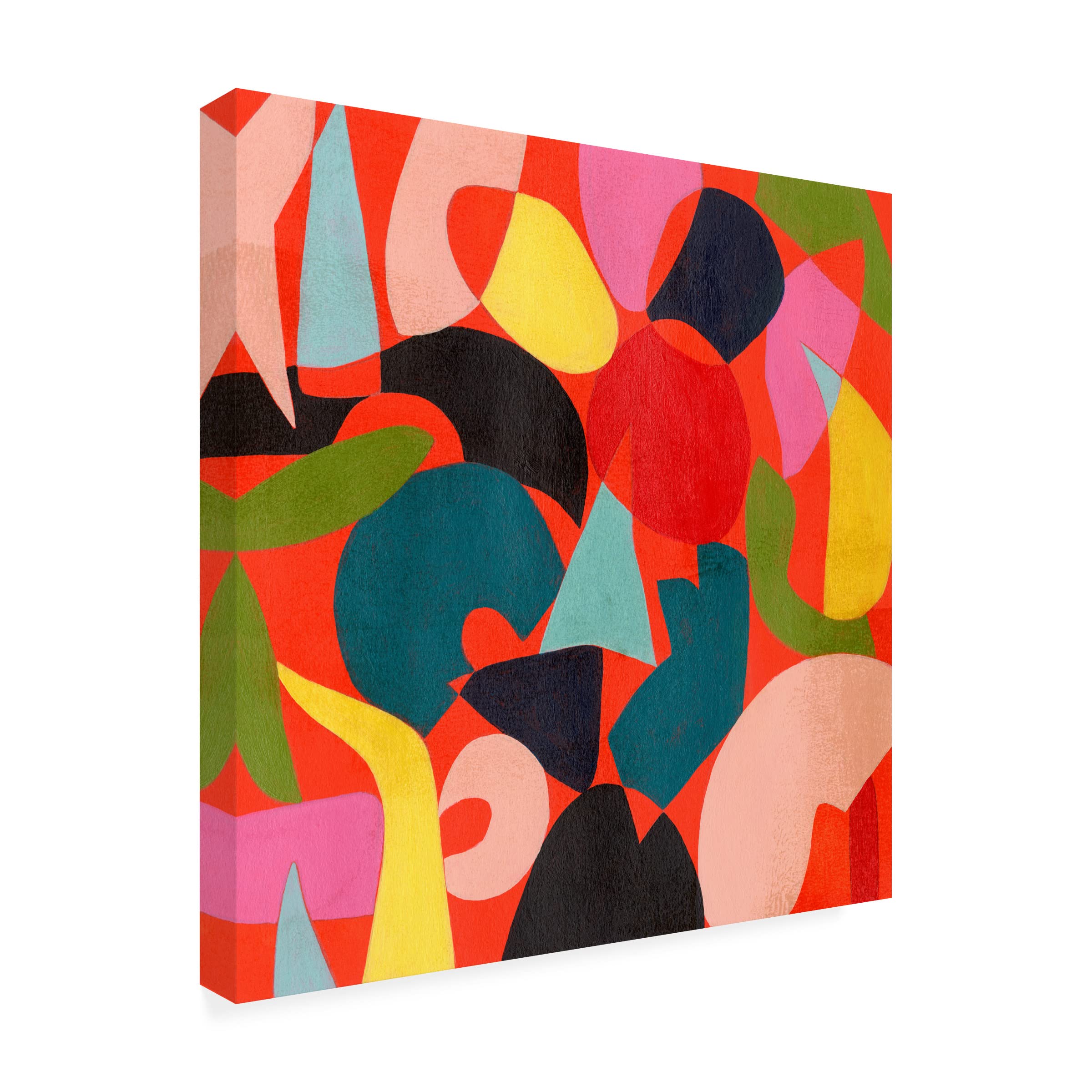 Grace Popp 'Tomato Prism II' Modern Canvas Wall Art - Vibrant Kitchen Decor & Dining Room Painting for Home Decor